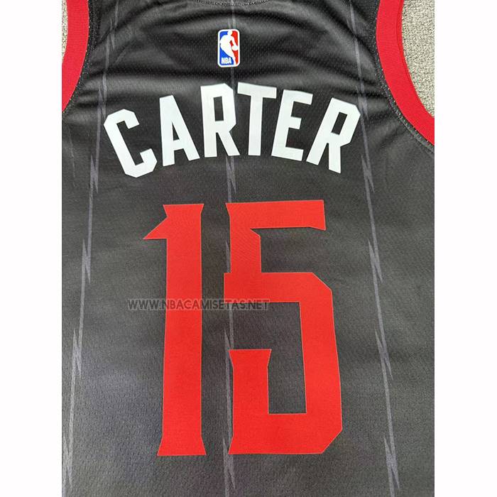 Camiseta Toronto Raptors Vince Carter NO 15 Ciudad 2025-26 Negro